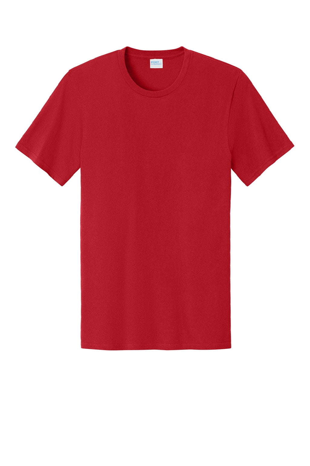 Port & Company PC43 Mens Short Sleeve Crewneck T-Shirt Red Flat Front
