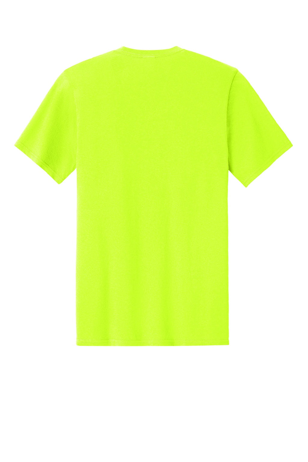 Port & Company PC43 Mens Short Sleeve Crewneck T-Shirt Safety Green Flat Back