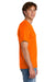 Port & Company PC43 Mens Short Sleeve Crewneck T-Shirt Safety Orange Model Side