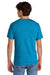 Port & Company PC43 Mens Short Sleeve Crewneck T-Shirt Heather Sapphire Blue Model Back