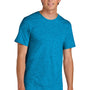 Port & Company Mens Short Sleeve Crewneck T-Shirt - Heather Sapphire Blue