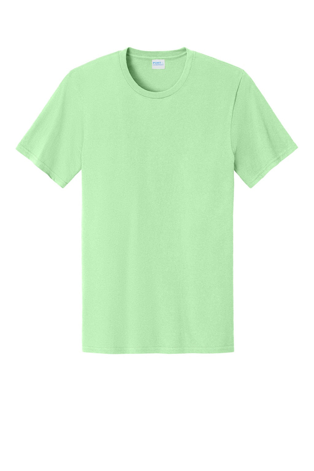 Port & Company PC43 Mens Short Sleeve Crewneck T-Shirt Spearmint Green Flat Front