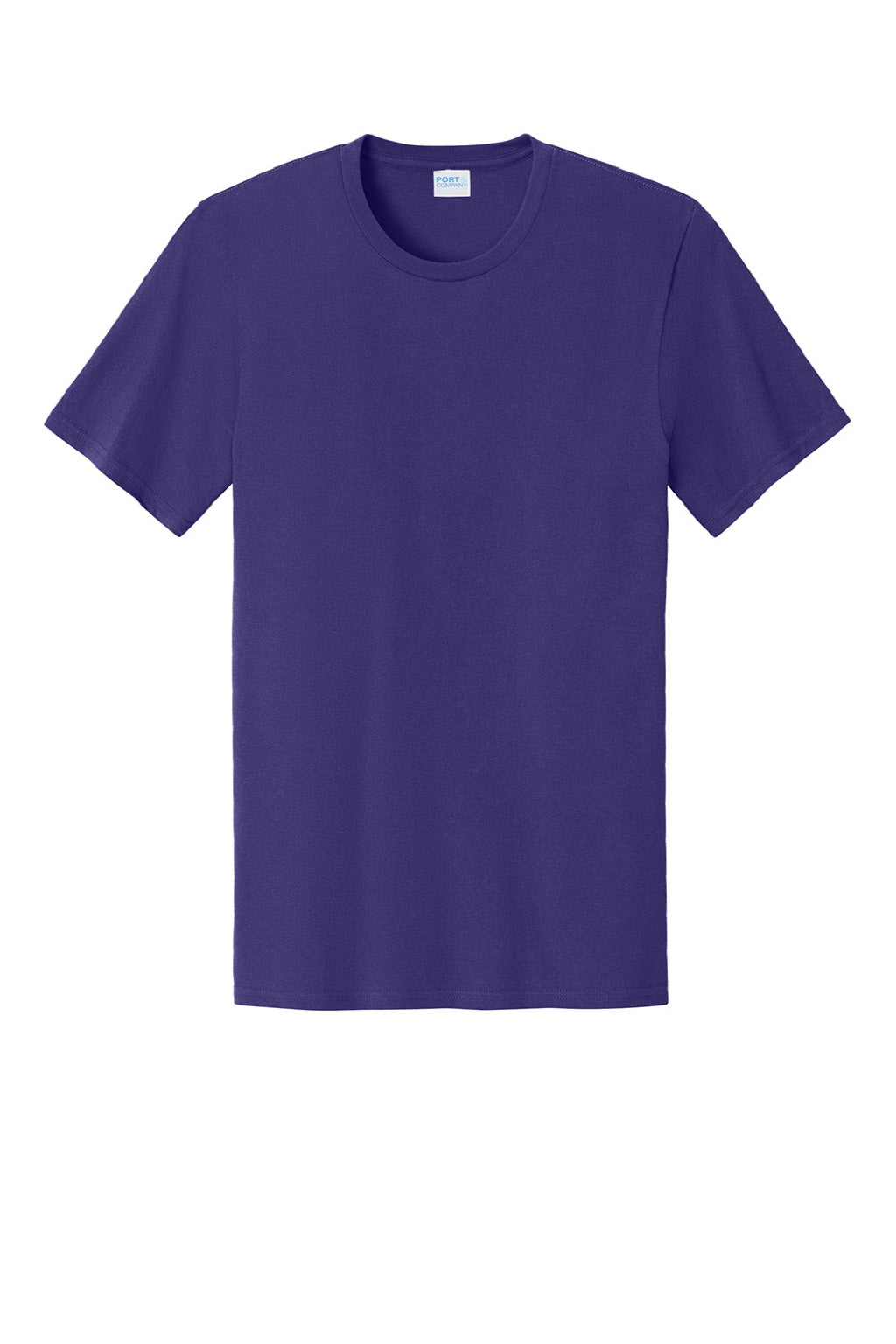 Port & Company PC43 Mens Short Sleeve Crewneck T-Shirt Team Purple Flat Front