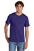 Port & Company PC43 Mens Short Sleeve Crewneck T-Shirt Team Purple Model Front