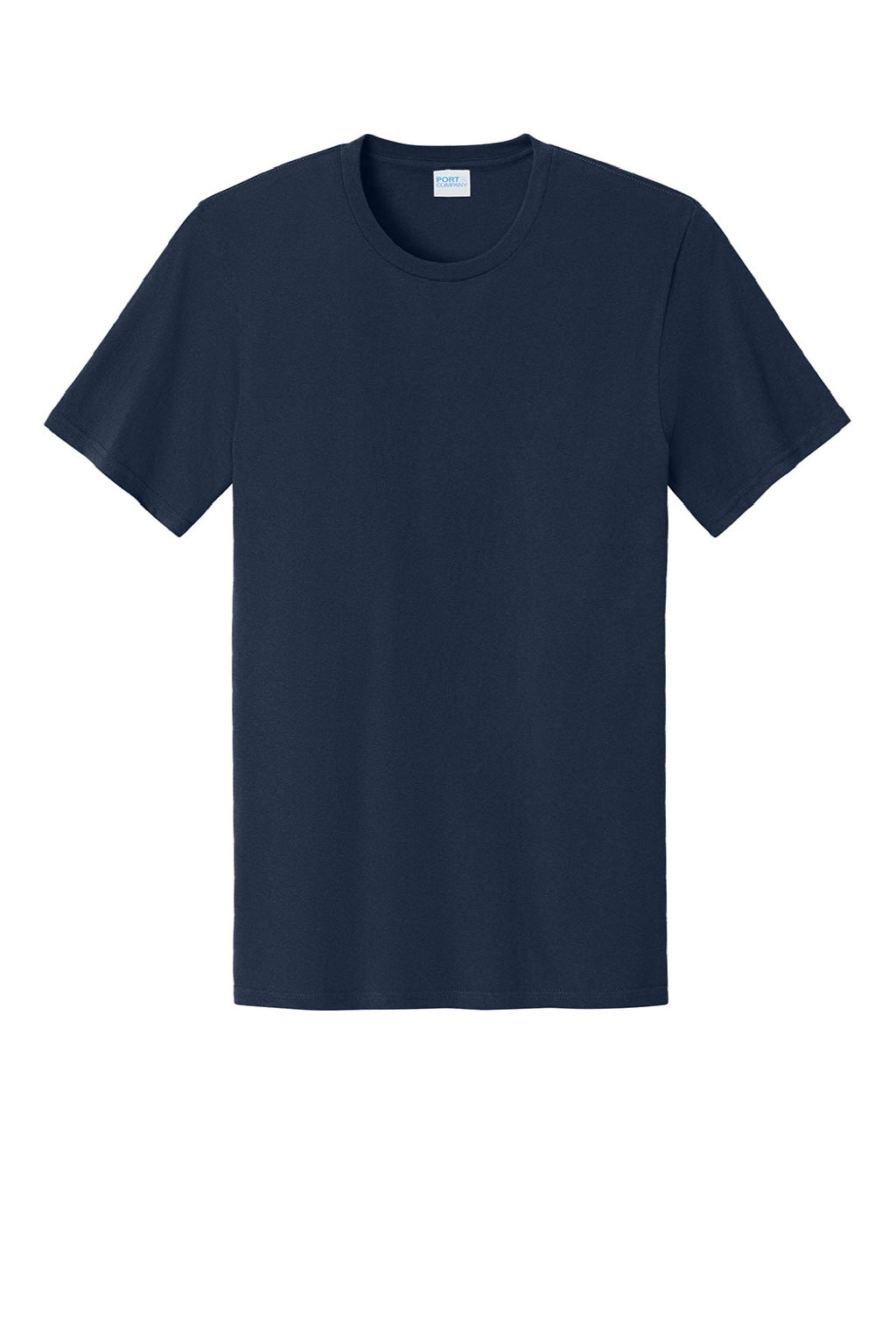 Port & Company PC43 Mens Short Sleeve Crewneck T-Shirt True Navy Blue Flat Front