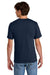 Port & Company PC43 Mens Short Sleeve Crewneck T-Shirt True Navy Blue Model Back