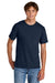 Port & Company PC43 Mens Short Sleeve Crewneck T-Shirt True Navy Blue Model Front