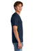Port & Company PC43 Mens Short Sleeve Crewneck T-Shirt True Navy Blue Model Side