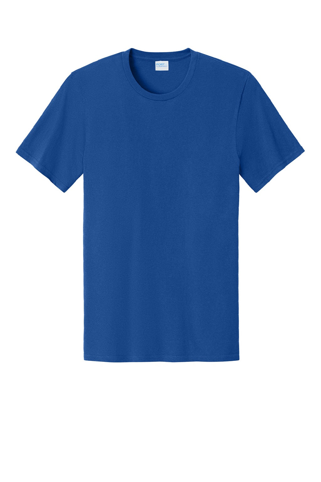 Port & Company PC43 Mens Short Sleeve Crewneck T-Shirt True Royal Blue Flat Front