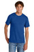 Port & Company PC43 Mens Short Sleeve Crewneck T-Shirt True Royal Blue Model Front