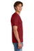 Port & Company PC43 Mens Short Sleeve Crewneck T-Shirt Vintage Red Model Side