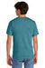 Port & Company PC43 Mens Short Sleeve Crewneck T-Shirt Heather Vivid Teal Blue Model Back