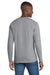 Port & Company PC450LS Mens Fan Favorite Long Sleeve Crewneck T-Shirt Heather Grey Model Back