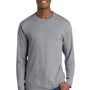 Port & Company Mens Fan Favorite Long Sleeve Crewneck T-Shirt - Heather Grey