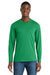 Port & Company PC450LS Mens Fan Favorite Long Sleeve Crewneck T-Shirt Athletic Kelly Green Model Front