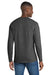 Port & Company PC450LS Mens Fan Favorite Long Sleeve Crewneck T-Shirt Heather Dark Grey Model Back