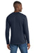 Port & Company PC450LS Mens Fan Favorite Long Sleeve Crewneck T-Shirt Deep Navy Blue Model Back