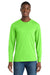 Port & Company PC450LS Mens Fan Favorite Long Sleeve Crewneck T-Shirt Flash Green Model Front