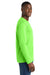 Port & Company PC450LS Mens Fan Favorite Long Sleeve Crewneck T-Shirt Flash Green Model Side