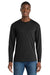 Port & Company PC450LS Mens Fan Favorite Long Sleeve Crewneck T-Shirt Jet Black Model Front