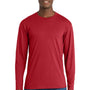 Port & Company Mens Fan Favorite Long Sleeve Crewneck T-Shirt - Team Cardinal Red