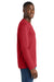 Port & Company PC450LS Mens Fan Favorite Long Sleeve Crewneck T-Shirt Team Cardinal Red Model Side