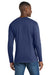 Port & Company PC450LS Mens Fan Favorite Long Sleeve Crewneck T-Shirt Team Navy Blue Model Back