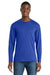 Port & Company PC450LS Mens Fan Favorite Long Sleeve Crewneck T-Shirt True Royal Blue Model Front