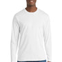 Port & Company Mens Fan Favorite Long Sleeve Crewneck T-Shirt - White