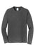 Port & Company PC450LS Mens Fan Favorite Long Sleeve Crewneck T-Shirt Heather Dark Grey Flat Front
