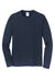 Port & Company PC450LS Mens Fan Favorite Long Sleeve Crewneck T-Shirt Deep Navy Blue Flat Front