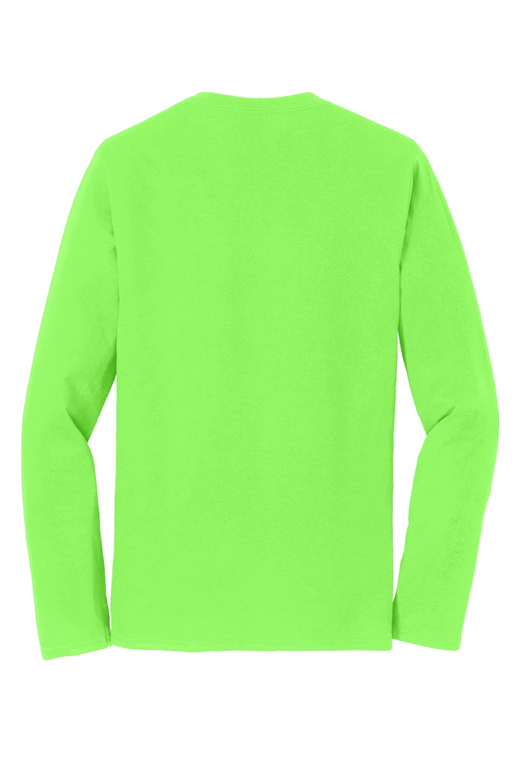 Port & Company PC450LS Mens Fan Favorite Long Sleeve Crewneck T-Shirt Flash Green Flat Back