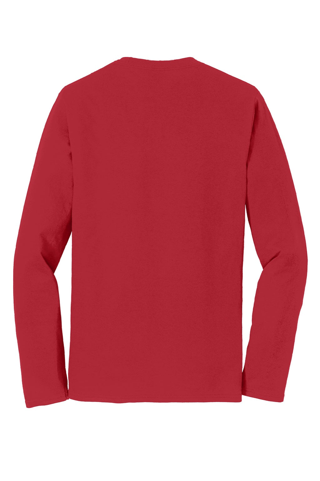 Port & Company PC450LS Mens Fan Favorite Long Sleeve Crewneck T-Shirt Team Cardinal Red Flat Back