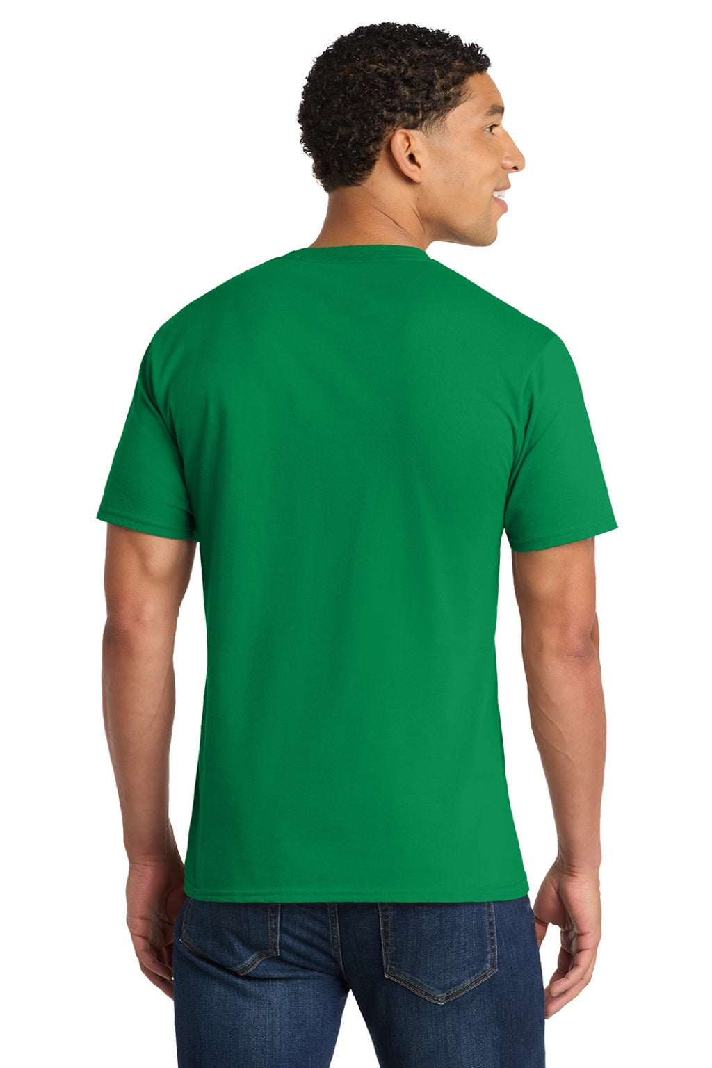 Port & Company PC450 Mens Fan Favorite Short Sleeve Crewneck T-Shirt Athletic Kelly Green Model Back