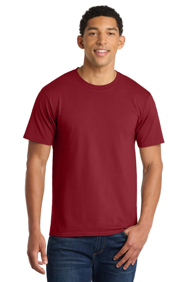 Port & Company PC450 Mens Fan Favorite Short Sleeve Crewneck T-Shirt Athletic Red Model Front