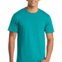 Port & Company Mens Fan Favorite Short Sleeve Crewneck T-Shirt - Bright Aqua Blue