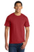 Port & Company PC450 Mens Fan Favorite Short Sleeve Crewneck T-Shirt Bright Red Model Front
