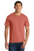 Port & Company PC450 Mens Fan Favorite Short Sleeve Crewneck T-Shirt Coral Model Front