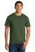 Port & Company PC450 Mens Fan Favorite Short Sleeve Crewneck T-Shirt Olive Green Model Front
