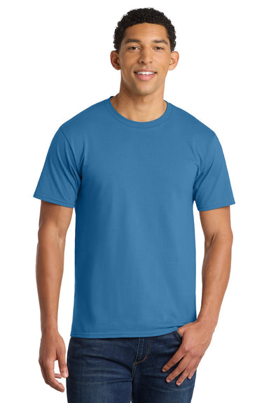 Port & Company PC450 Mens Fan Favorite Short Sleeve Crewneck T-Shirt Sapphire Blue Model Front