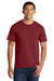 Port & Company PC450 Mens Fan Favorite Short Sleeve Crewneck T-Shirt Team Cardinal Red Model Front