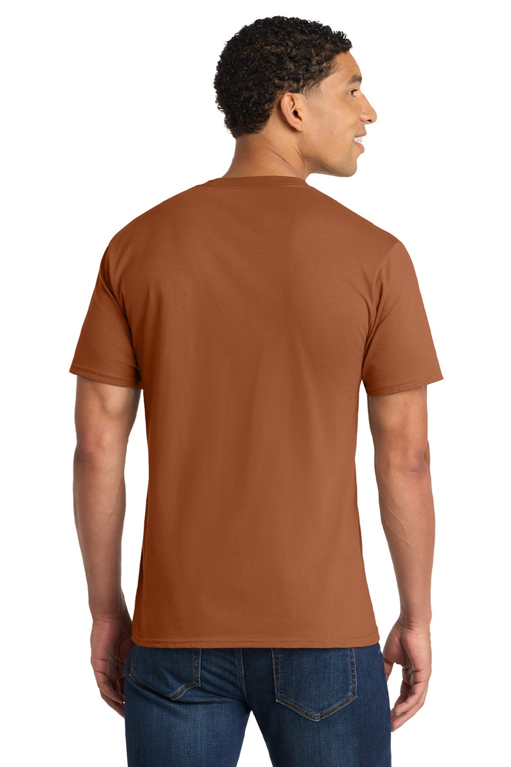 Port & Company PC450 Mens Fan Favorite Short Sleeve Crewneck T-Shirt Tennessee Orange Model Back