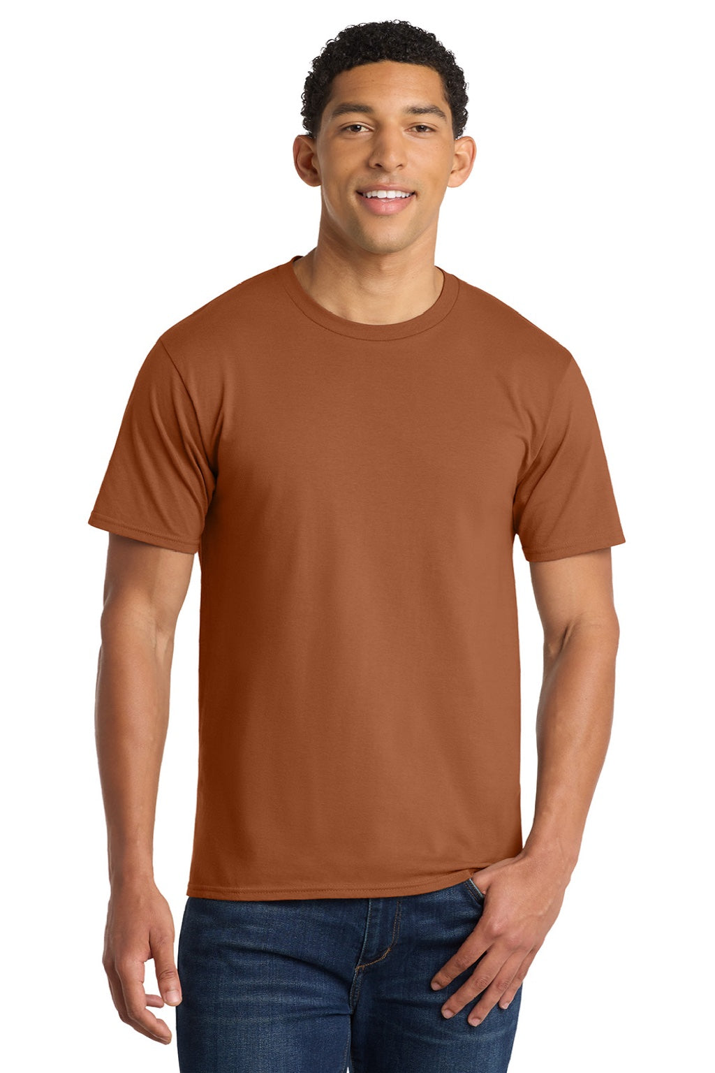 Port & Company PC450 Mens Fan Favorite Short Sleeve Crewneck T-Shirt Tennessee Orange Model Front