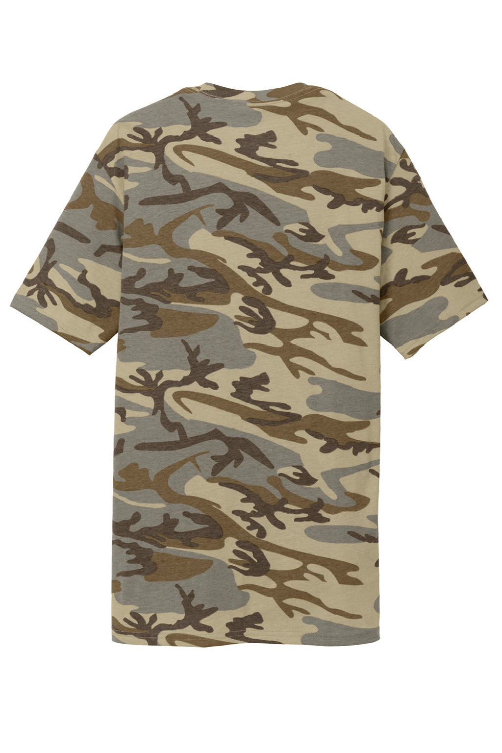 Port & Company PC54C Mens Core Short Sleeve Crewneck T-Shirt Desert Camo Flat Back