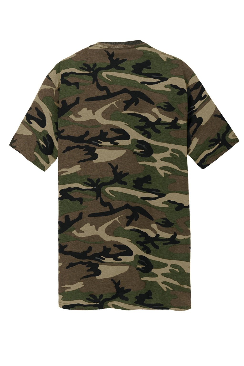 Port & Company PC54C Mens Core Short Sleeve Crewneck T-Shirt Military Camo Flat Back