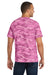 Port & Company PC54C Mens Core Short Sleeve Crewneck T-Shirt Pink Camo Model Back