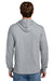 Port & Company PC54H Mens Core Cotton Long Sleeve Hooded T-Shirt Hoodie Heather Grey Model Back