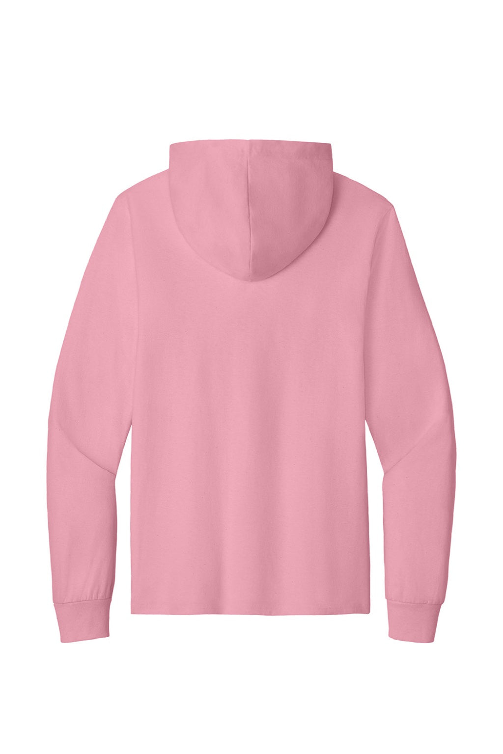 Port & Company PC54H Mens Core Cotton Long Sleeve Hooded T-Shirt Hoodie Candy Pink Flat Back