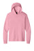 Port & Company PC54H Mens Core Cotton Long Sleeve Hooded T-Shirt Hoodie Candy Pink Flat Front