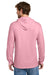 Port & Company PC54H Mens Core Cotton Long Sleeve Hooded T-Shirt Hoodie Candy Pink Model Back